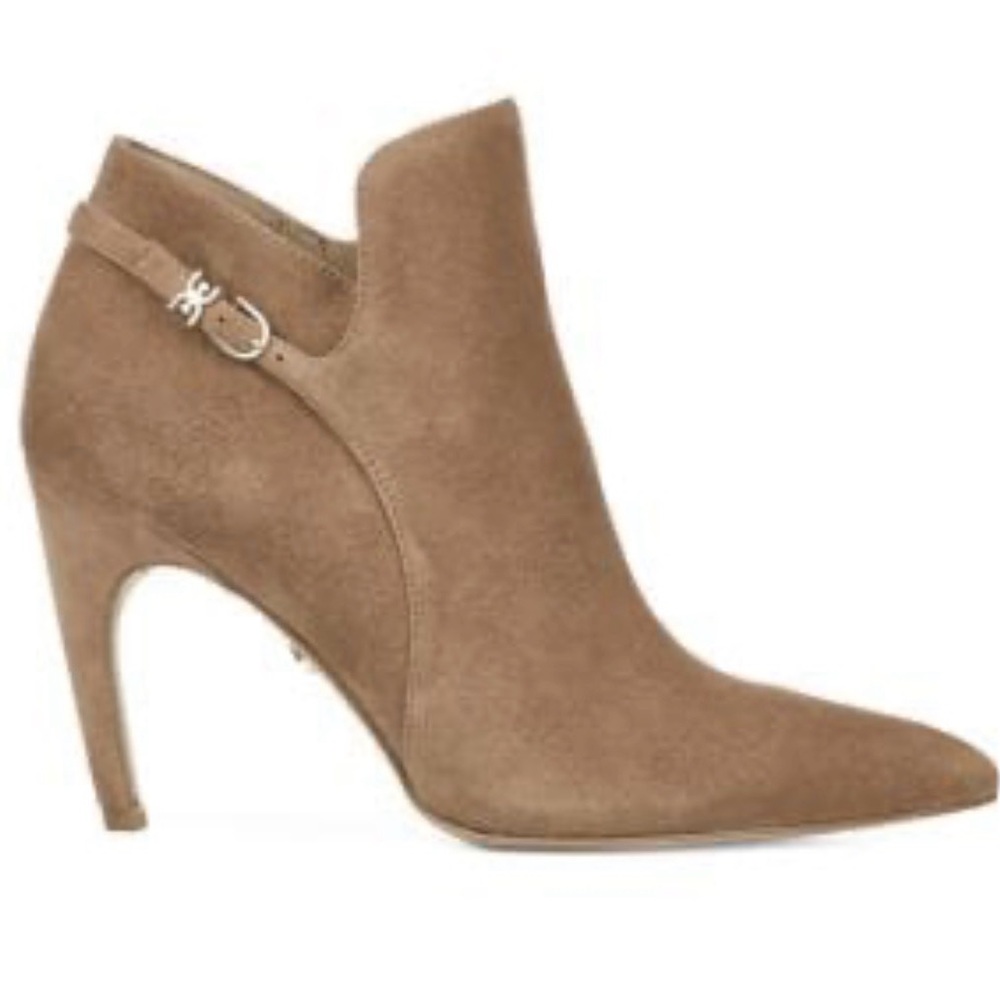 Sam Edelman Tan Suede Ankle heel‎ Booties Size 6.5M